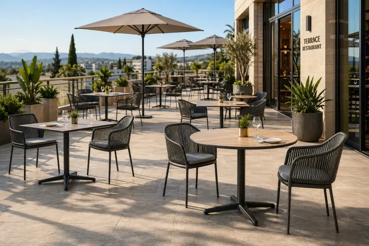 Aluminum Table Base for Outdoor Commercial Dining-1
