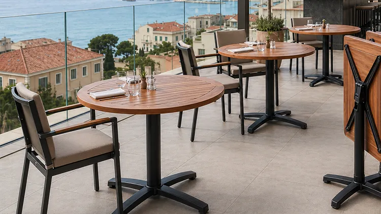 Aluminum Table Base for Outdoor Commercial Dining-2