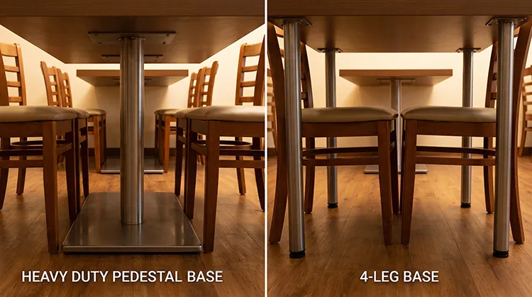 Table Base Under-table View Comparison