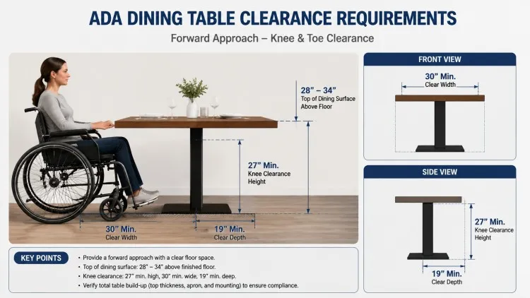 Ada Table Padding ADA Compliant Table Bases: A Restaurant Buyer’s Guide