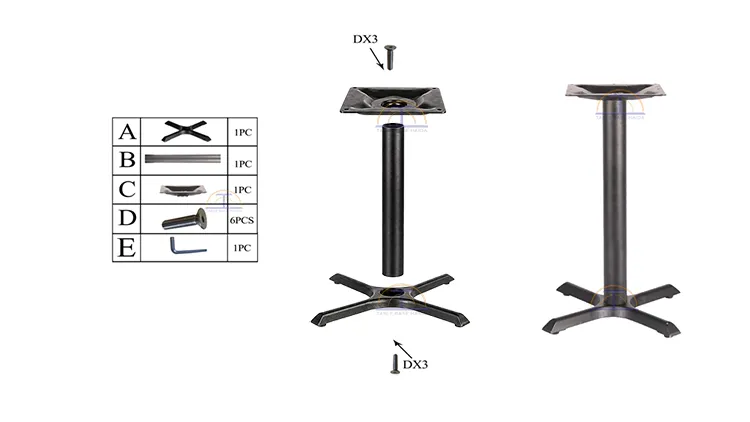 HD-J053 Table Base KD Detail-