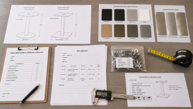 Commercial Table Base Sample Approval Checklist-
