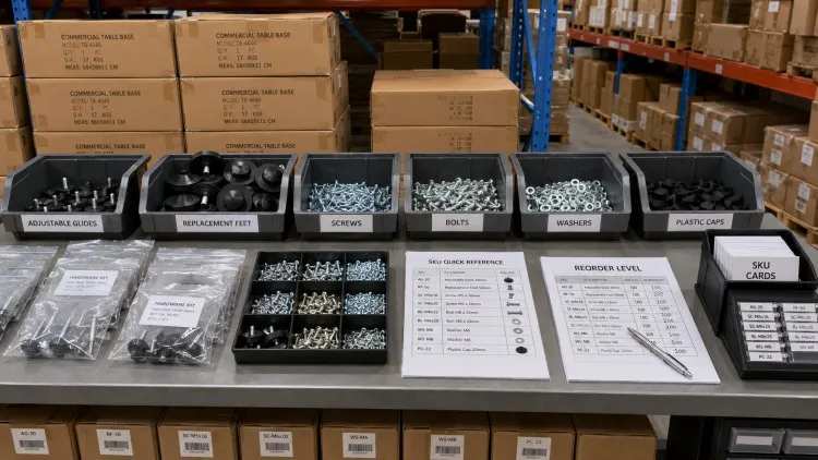 Dealer Warehouse Setup For Table Base Spare Parts Inventory And Reorder Planning
