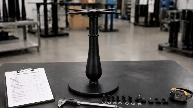 HD-J068 Iron Table Base Sample Inspection Details-