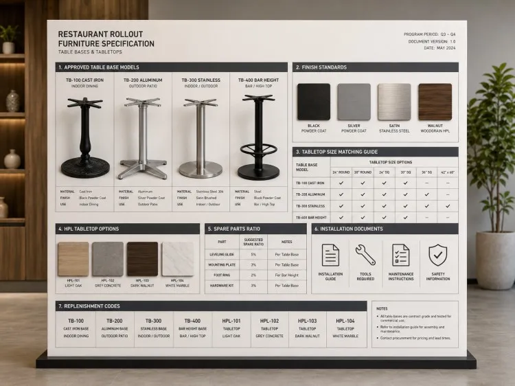 Multi-Store Specification Board