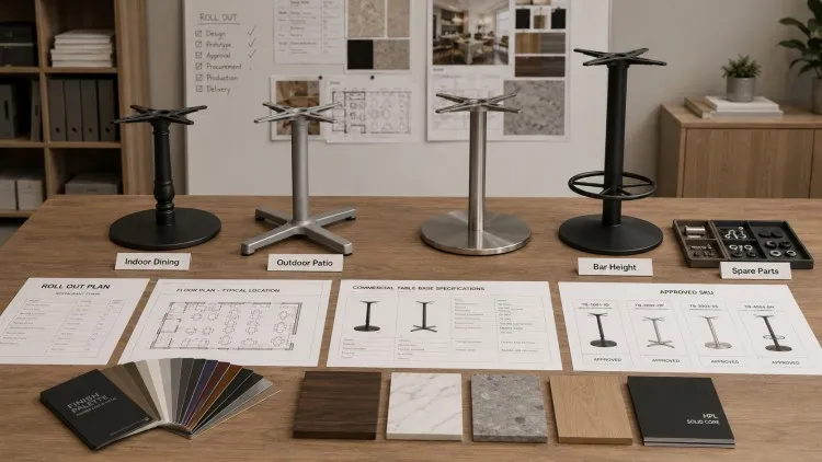 Restaurant Chain Table Base Specification Planning