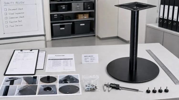 Commercial Table Base Warranty Claim File