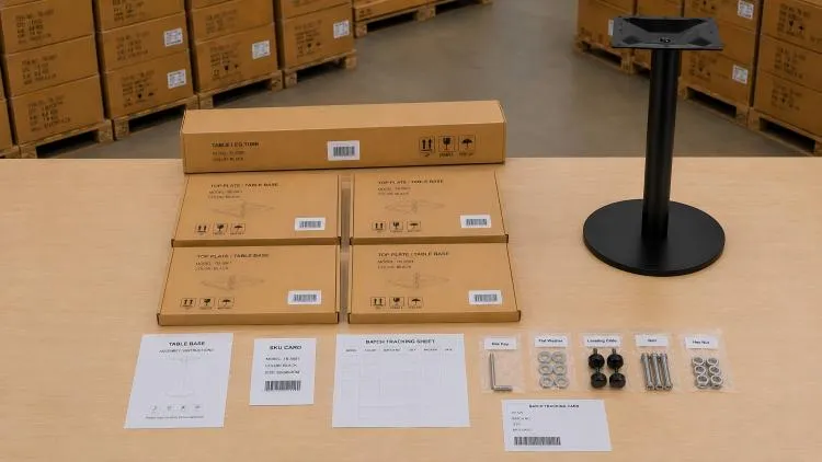OEM Table Base Manual and Hardware Bag Setup
