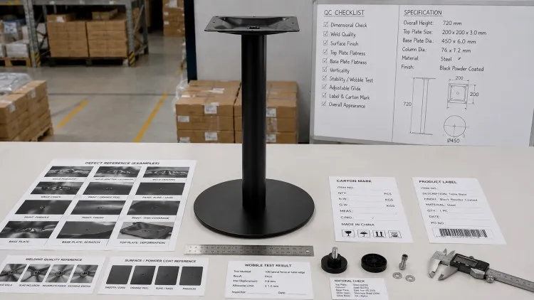 Table Base Defect Evidence Showing