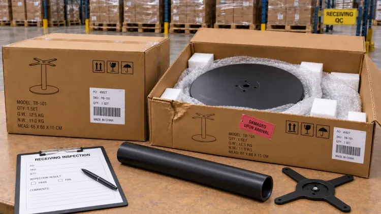 Table Base Receiving Quarantine and Trial Assembly