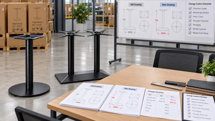 Commercial Table Base Reorder Revision Check Comparing Approved Models And Drawings