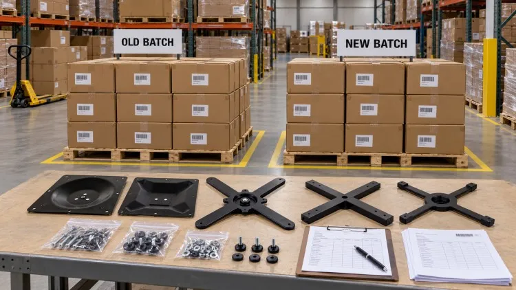 Warehouse Furniture Base Batch Inspection Area